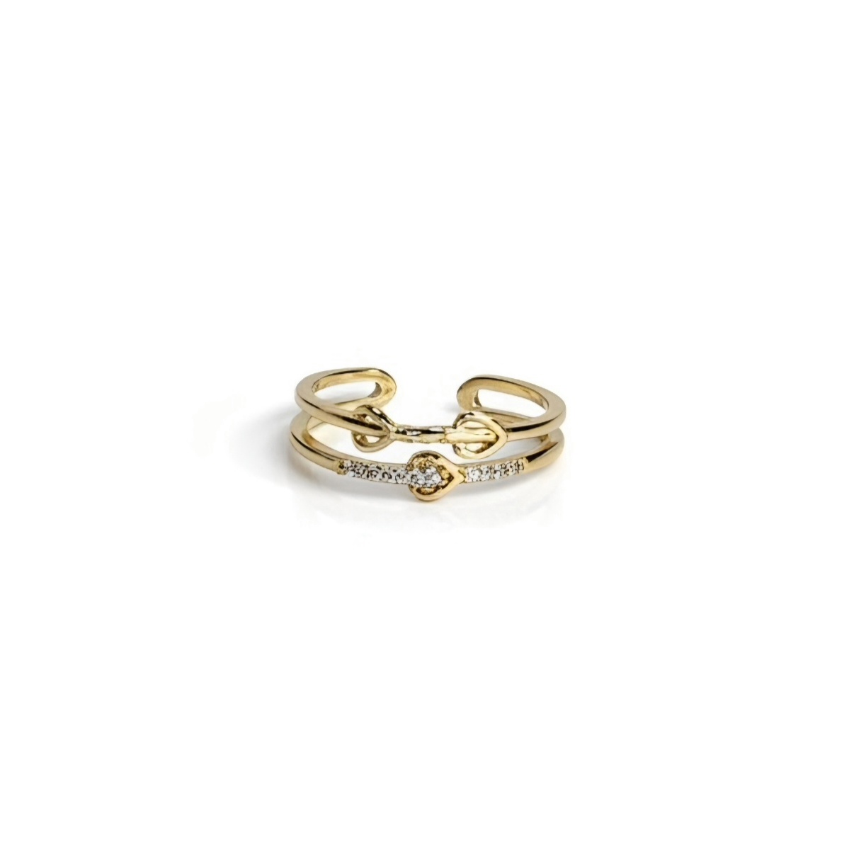 Double Band Knot Adjustable Ring